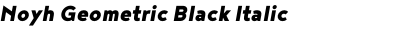 Noyh Geometric Black Italic
